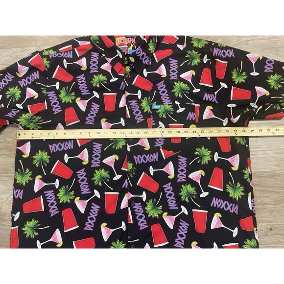 Dixxon Flannel Company Dancun Party Button Up Shirt Red Solo Cup Palm Trees 3XL - Picture 4 of 8